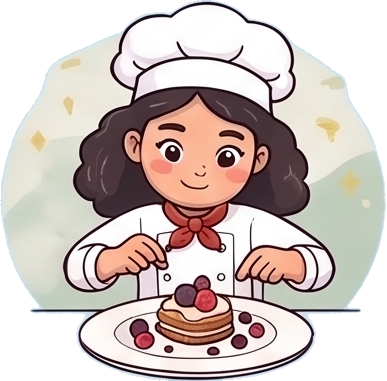Sous presenting a finished dish